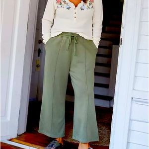 Anthropologie pintucked lounge pants, dried fern, XL - New with tags